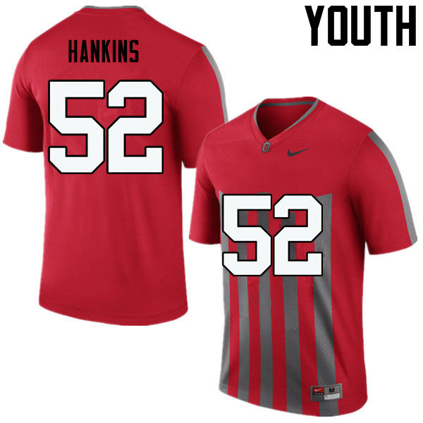 Youth Ohio State Buckeyes #52 Johnathan Hankins Throwback Game College Stitched Football Jersey 23VM046GE